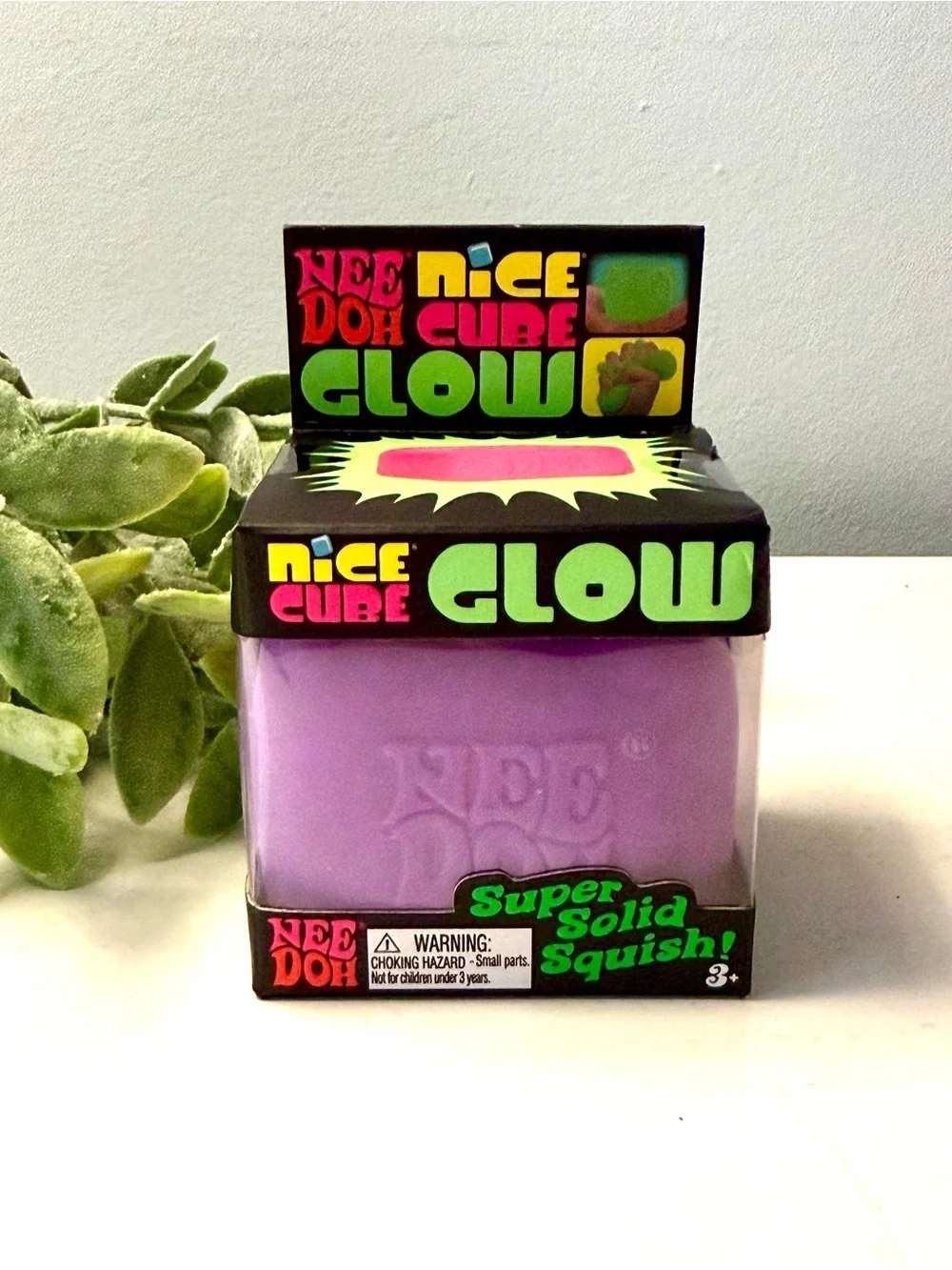 NWT, NeeDoh Nice Cube Glow, Purple - Picture 1 of 3